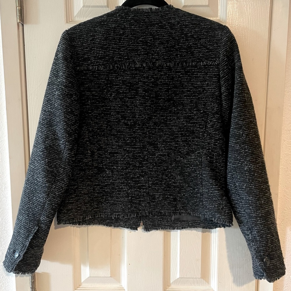 Banana Republic Factory Boucle Tweed Fitted Jacket - Picture 2 of 5